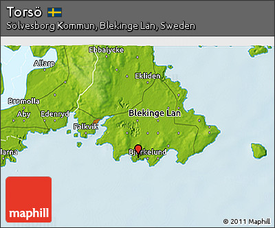 Physical 3D Map of Torsö