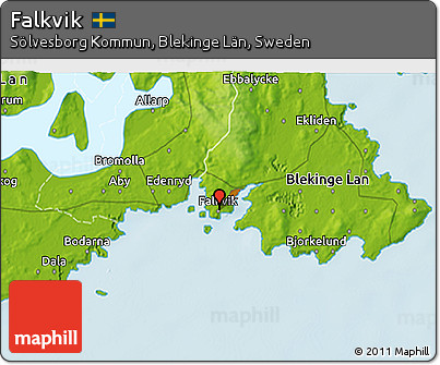 Physical 3D Map of Falkvik