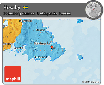Political 3D Map of Hosaby