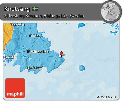 Political 3D Map of Knutsäng