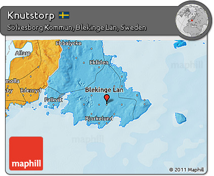 Political 3D Map of Knutstorp