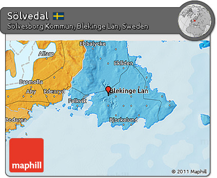 Political 3D Map of Sölvedal