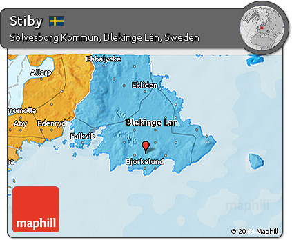 Political 3D Map of Stiby