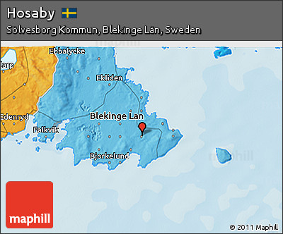 Political 3D Map of Hosaby