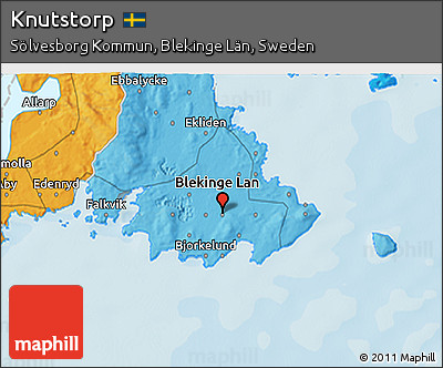 Political 3D Map of Knutstorp