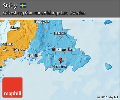 Political 3D Map of Stiby