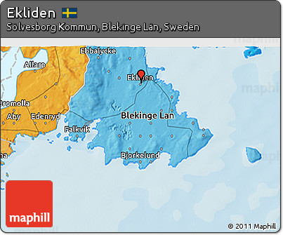 Political 3D Map of Ekliden