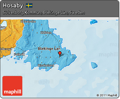 Political 3D Map of Hosaby