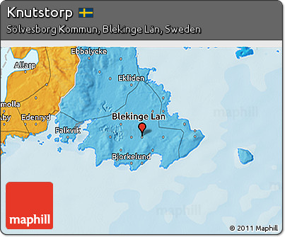 Political 3D Map of Knutstorp