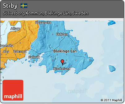 Political 3D Map of Stiby