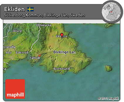 Satellite 3D Map of Ekliden