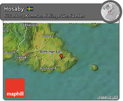 Satellite 3D Map of Hosaby