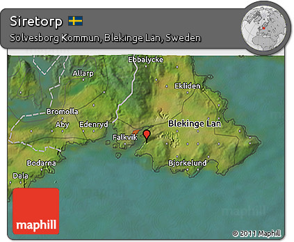 Satellite 3D Map of Siretorp