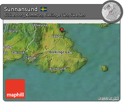 Satellite 3D Map of Sunnansund