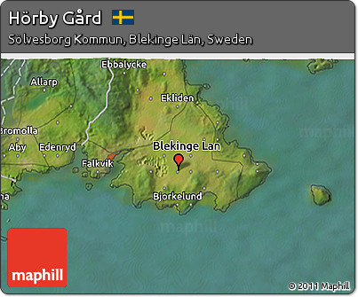 Satellite 3D Map of Hörby Gård