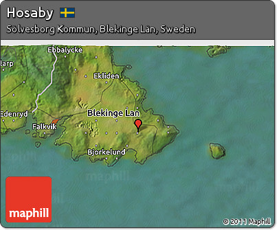Satellite 3D Map of Hosaby