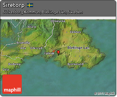 Satellite 3D Map of Siretorp