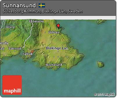 Satellite 3D Map of Sunnansund