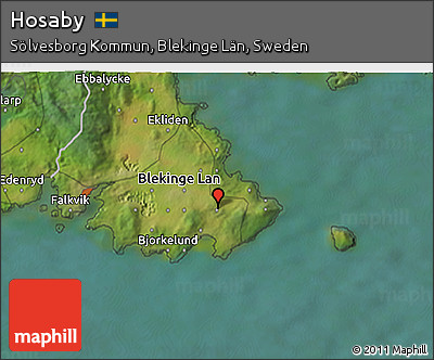 Satellite 3D Map of Hosaby
