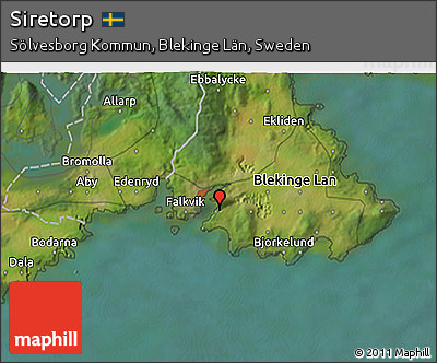 Satellite 3D Map of Siretorp