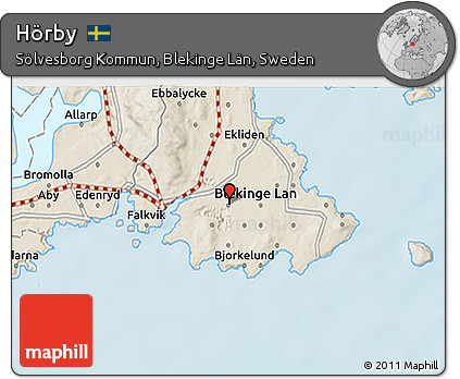 Shaded Relief 3D Map of Hörby