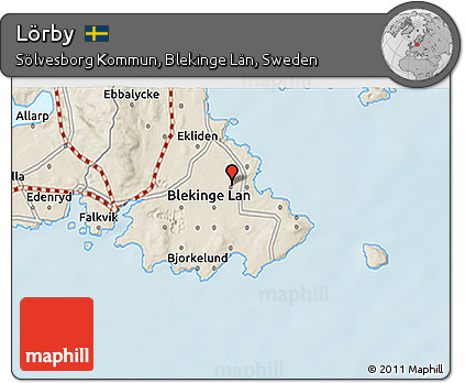 Shaded Relief 3D Map of Lörby