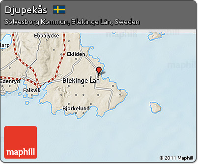 Shaded Relief 3D Map of Djupekås