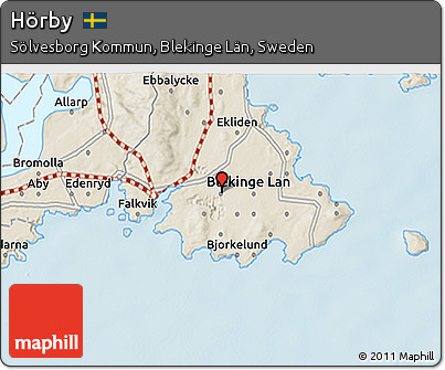 Shaded Relief 3D Map of Hörby