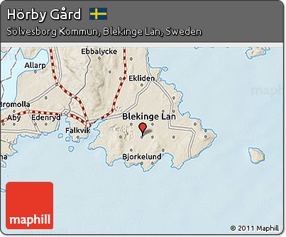 Shaded Relief 3D Map of Hörby Gård