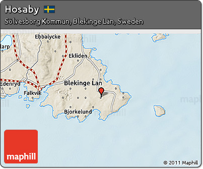 Shaded Relief 3D Map of Hosaby