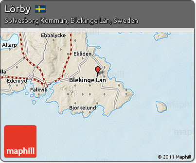 Shaded Relief 3D Map of Lörby