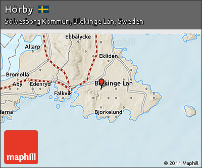 Shaded Relief 3D Map of Hörby