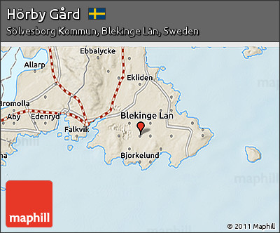 Shaded Relief 3D Map of Hörby Gård