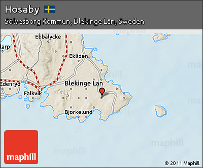 Shaded Relief 3D Map of Hosaby