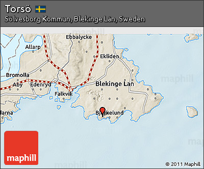 Shaded Relief 3D Map of Torsö