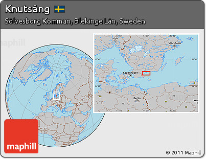 Gray Location Map of Knutsäng