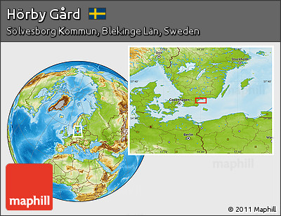 Physical Location Map of Hörby Gård