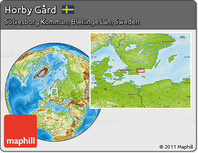 Physical Location Map of Hörby Gård