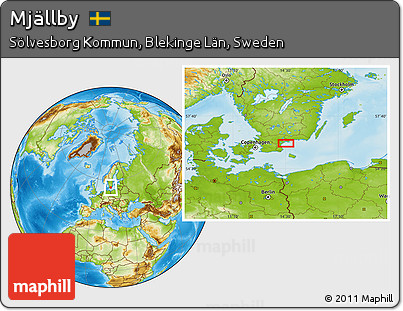 Physical Location Map of Mjällby