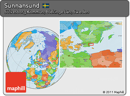 Political Location Map of Sunnansund