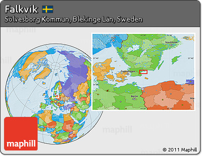 Political Location Map of Falkvik