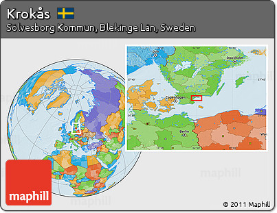 Political Location Map of Krokås