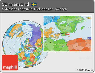 Political Location Map of Sunnansund