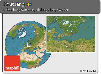Satellite Location Map of Knutsäng
