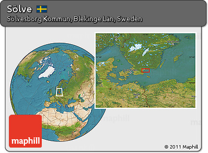 Satellite Location Map of Sölve