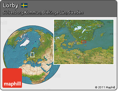 Satellite Location Map of Lörby