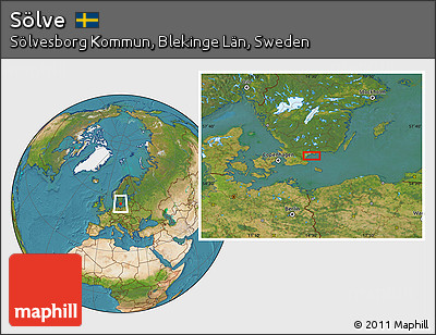 Satellite Location Map of Sölve