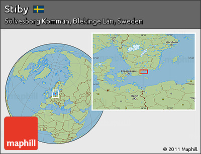 Savanna Style Location Map of Stiby