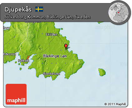 Physical Map of Djupekås