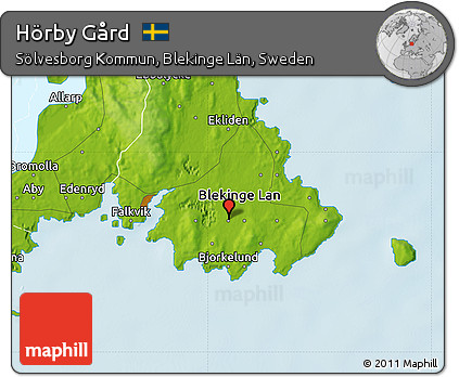 Physical Map of Hörby Gård